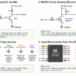 VCC vs VDD vs VSS vs GND comparison with BJT transistor, MOSFET and CMOS circuit examples